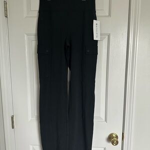 Athleta Black Straight Cargo Pants